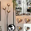 hofstein Lampadaire - Verre 12 cm Bernado Clair, Fumé, 3 lumières* Lampes Modernes