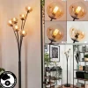 hofstein Lampadaire - Verre 10 cm Bernado Ambre, Clair, 6 lumières* Lampes En Verre
