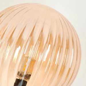 hofstein Lampadaire - Verre 15 cm Bernado Ambre, 3 lumières* Lampes Modernes