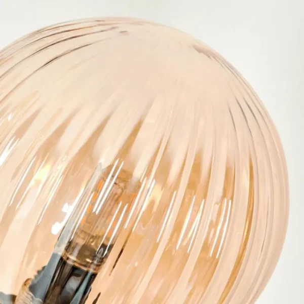 hofstein Lampadaire - Verre 12 cm Bernado Ambre, 5 lumières* Lampes Modernes