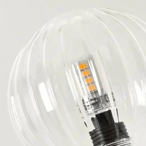 hofstein Lampadaire - Verre 10 cm Bernado Clair, 5 lumières* Lampes Modernes