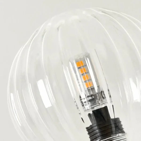 hofstein Lampadaire - Verre 10 cm Bernado Clair, 5 lumières* Lampes Modernes