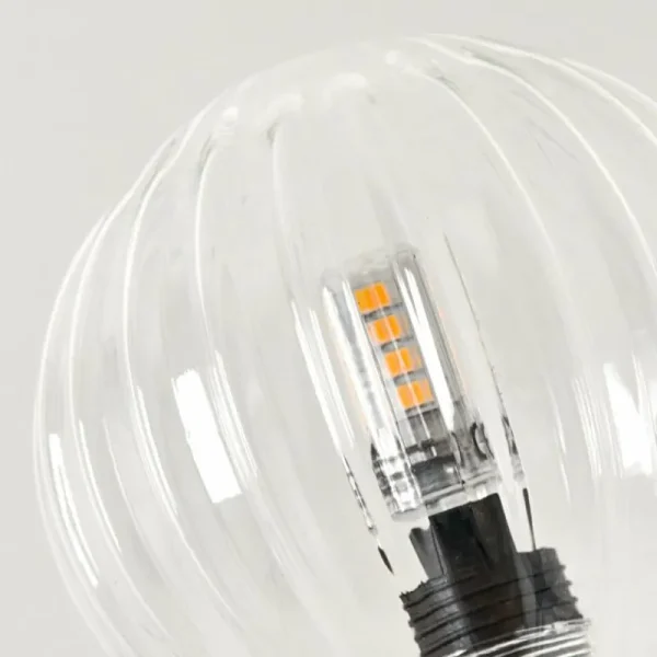 hofstein Lampadaire - Verre 10 cm Bernado Clair, 3 lumières* Lampes Modernes
