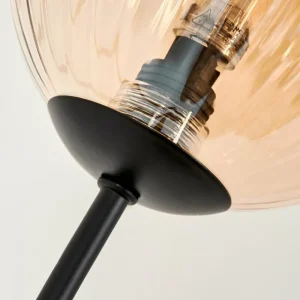 hofstein Lampadaire - Verre 12 cm Bernado Ambre, 3 lumières* Lampes Modernes