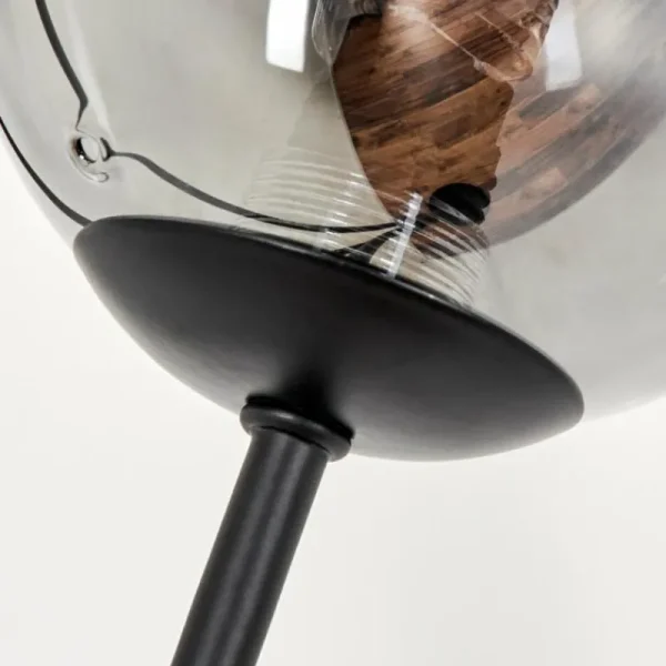 hofstein Lampadaire - Verre 10 cm Bernado Clair, Fumé, 5 lumières* Lampes Modernes
