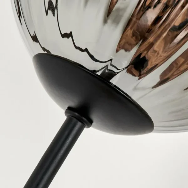 hofstein Lampadaire - Verre 12 cm Bernado Fumé, 6 lumières* Lampes Modernes