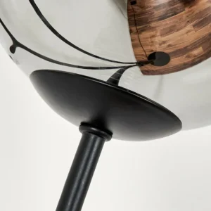 hofstein Lampadaire - Verre 12 cm Bernado Clair, Fumé, 6 lumières* Lampes Modernes