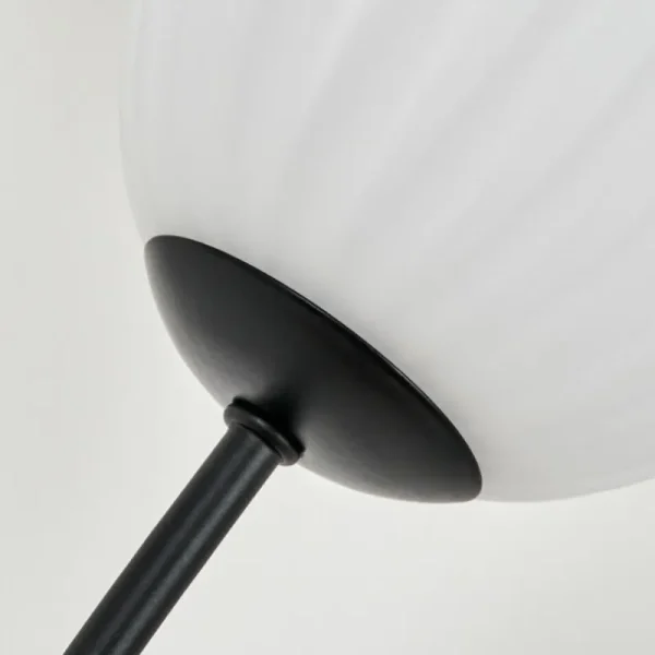 hofstein Lampadaire - Verre 10 cm Bernado Blanc, 3 lumières* Lampes Modernes