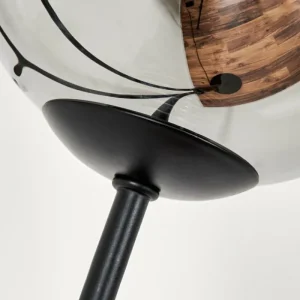 hofstein Lampadaire - Verre 12 cm Bernado Clair, Fumé, 3 lumières* Lampes Modernes