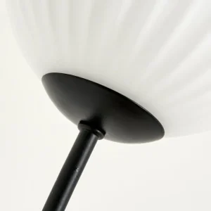 hofstein Lampadaire - Verre 12 cm Bernado Blanc, 5 lumières* Lampes Modernes
