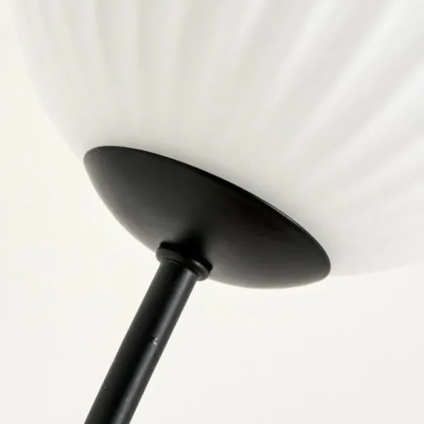 hofstein Lampadaire - Verre 12 cm Bernado Blanc, 5 lumières* Lampes Modernes