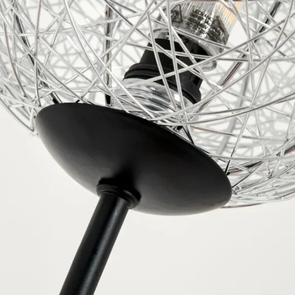 hofstein Lampadaire - Verre 12 cm Bernado Argenté, 6 lumières* Lampes Modernes