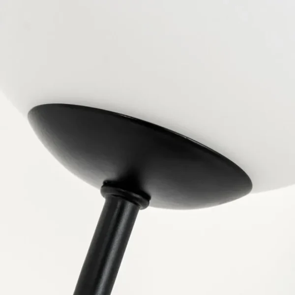 hofstein Lampadaire - Verre 12 cm Bernado Blanc, 3 lumières* Lampes En Verre