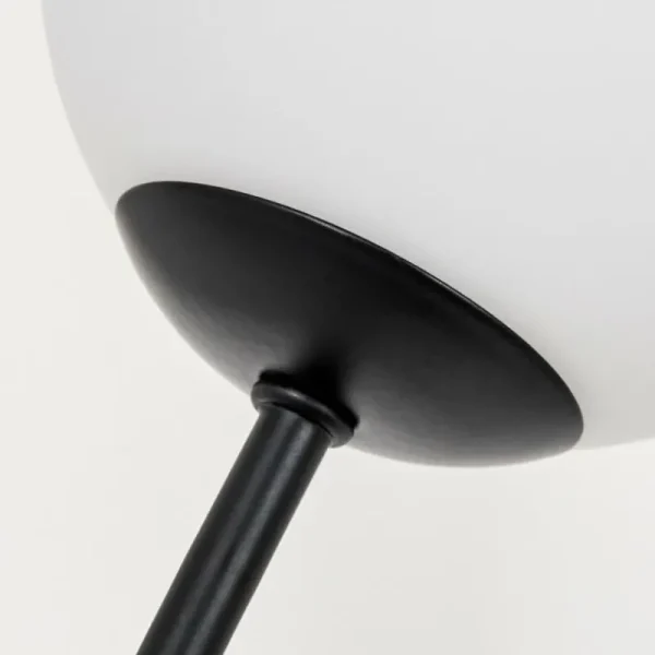 hofstein Lampadaire - Verre 10 cm Bernado Blanc, 5 lumières* Lampes En Verre