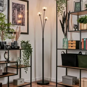 hofstein Lampadaire - Verre 10 cm Bernado Clair, 3 lumières* Lampes Modernes