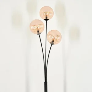 hofstein Lampadaire - Verre 15 cm Bernado Ambre, 3 lumières* Lampes Modernes