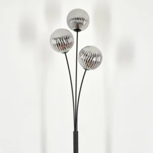 hofstein Lampadaire - Verre 15 cm Bernado Fumé, 3 lumières* Lampes Modernes