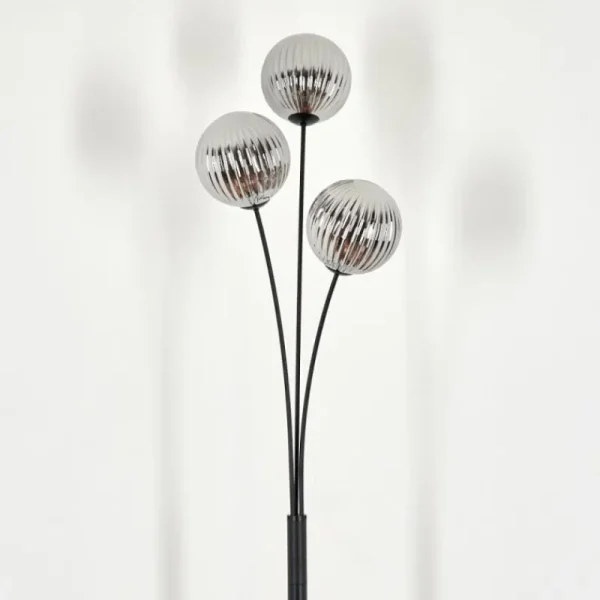 hofstein Lampadaire - Verre 15 cm Bernado Fumé, 3 lumières* Lampes Modernes