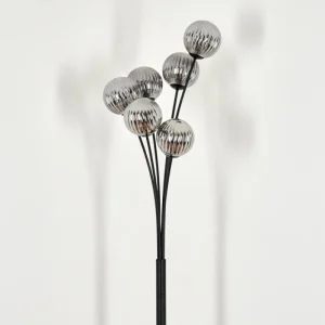 hofstein Lampadaire - Verre 12 cm Bernado Fumé, 6 lumières* Lampes Modernes