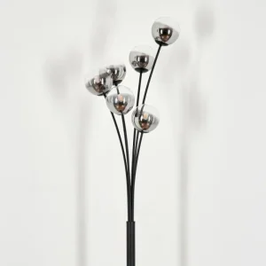 hofstein Lampadaire - Verre 10 cm Bernado Clair, Fumé, 6 lumières* Lampes Modernes