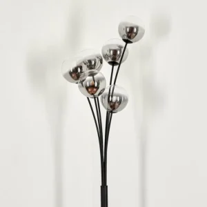 hofstein Lampadaire - Verre 12 cm Bernado Clair, Fumé, 6 lumières* Lampes Modernes