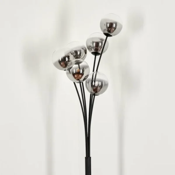 hofstein Lampadaire - Verre 12 cm Bernado Clair, Fumé, 6 lumières* Lampes Modernes