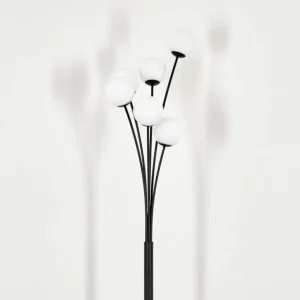 hofstein Lampadaire - Verre 10 cm Bernado Blanc, 6 lumières* Lampes Modernes