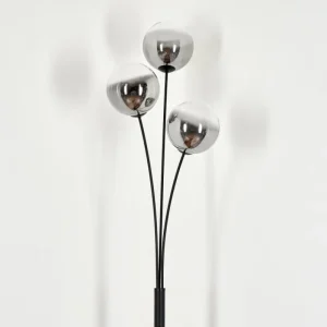 hofstein Lampadaire - Verre 15 cm Bernado Clair, Fumé, 3 lumières* Lampes Modernes