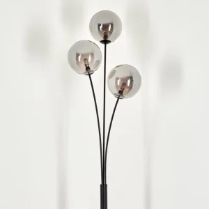hofstein Lampadaire - Verre 15 cm Bernado Fumé, 3 lumières* Lampes Modernes