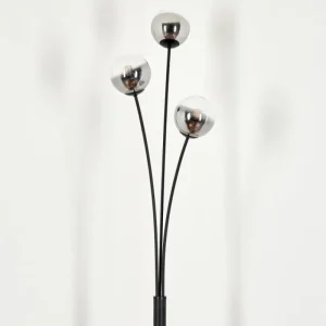 hofstein Lampadaire - Verre 10 cm Bernado Clair, Fumé, 3 lumières* Lampes Modernes
