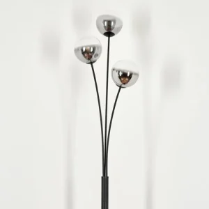 hofstein Lampadaire - Verre 12 cm Bernado Clair, Fumé, 3 lumières* Lampes Modernes