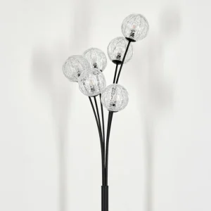 hofstein Lampadaire - Verre 12 cm Bernado Argenté, 6 lumières* Lampes Modernes