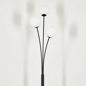 hofstein Lampadaire - Verre 12 cm Bernado Blanc, 3 lumières* Lampes En Verre