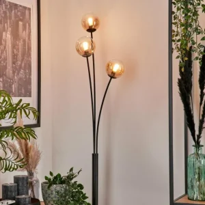hofstein Lampadaire - Verre 10 cm Bernado Ambre, 3 lumières* Lampes En Verre