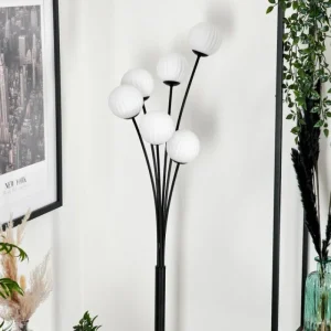 hofstein Lampadaire - Verre 10 cm Bernado Blanc, 6 lumières* Lampes Modernes