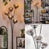 hofstein Lampadaire - Verre 15 cm Gastor Clair, Fumé, 5 lumières* Lampes Modernes