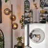 hofstein Lampadaire - Verre 15 cm Gastor Fumé, 3 lumières* Lampes Modernes