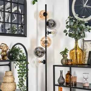 hofstein Lampadaire - Verre 15 cm Gastor Ambre, Clair, Fumé, 6 lumières* Lampes Modernes