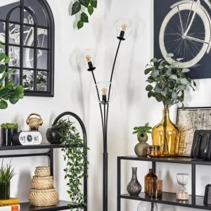 hofstein Lampadaire - Verre 15 cm Gastor Clair, 3 lumières* Lampes En Verre