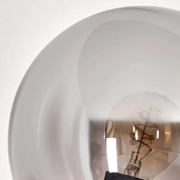 hofstein Lampadaire - Verre 15 cm Gastor Fumé, 3 lumières* Lampes Modernes