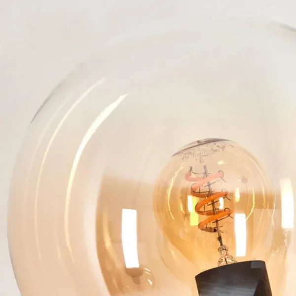 hofstein Lampadaire - Verre 15 cm Gastor Ambre, Clair, Fumé, 3 lumières* Lampes Modernes