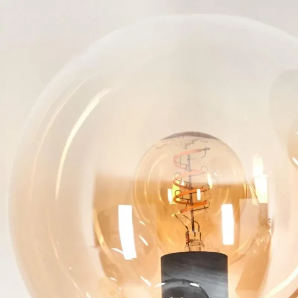 hofstein Lampadaire - Verre 15 cm Gastor Ambre, Clair, Fumé, 5 lumières* Lampes Modernes
