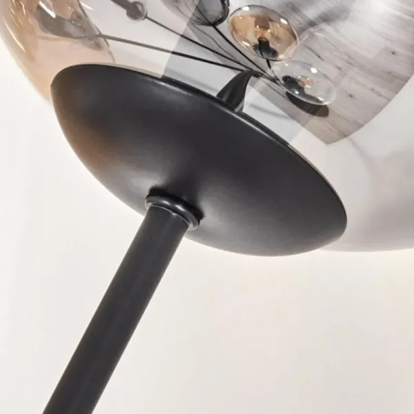 hofstein Lampadaire - Verre 15 cm Gastor Ambre, Clair, Fumé, 6 lumières* Lampes Modernes