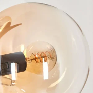 hofstein Lampadaire - Verre 15 cm Gastor Ambre, Clair, 3 lumières* Lampes En Verre