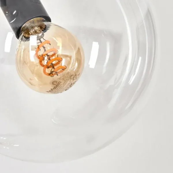 hofstein Lampadaire - Verre 15 cm Gastor Clair, 5 lumières* Lampes En Verre
