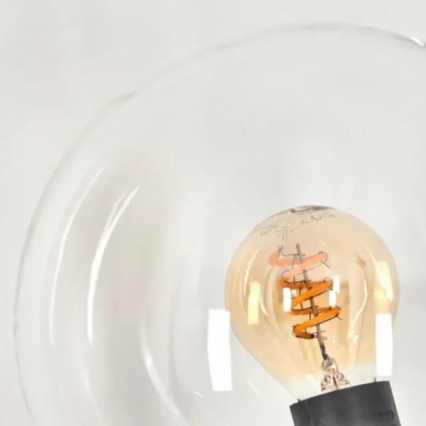 hofstein Lampadaire - Verre 15 cm Gastor Clair, 3 lumières* Lampes En Verre