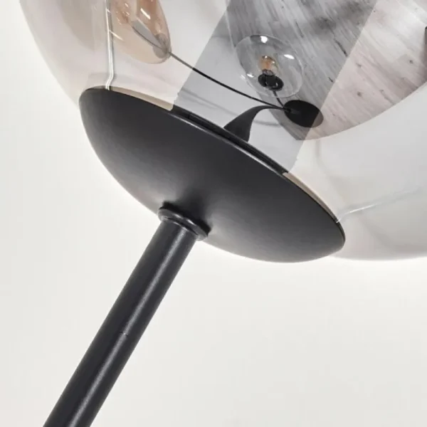 hofstein Lampadaire - Verre 15 cm Gastor Ambre, Clair, Fumé, 3 lumières* Lampes Modernes