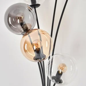 hofstein Lampadaire - Verre 15 cm Gastor Ambre, Clair, Fumé, 6 lumières* Lampes Modernes