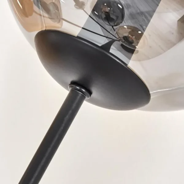 hofstein Lampadaire - Verre 15 cm Gastor Ambre, Clair, Fumé, 5 lumières* Lampes Modernes