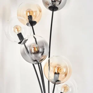 hofstein Lampadaire - Verre 15 cm Gastor Ambre, Clair, Fumé, 6 lumières* Lampes Modernes